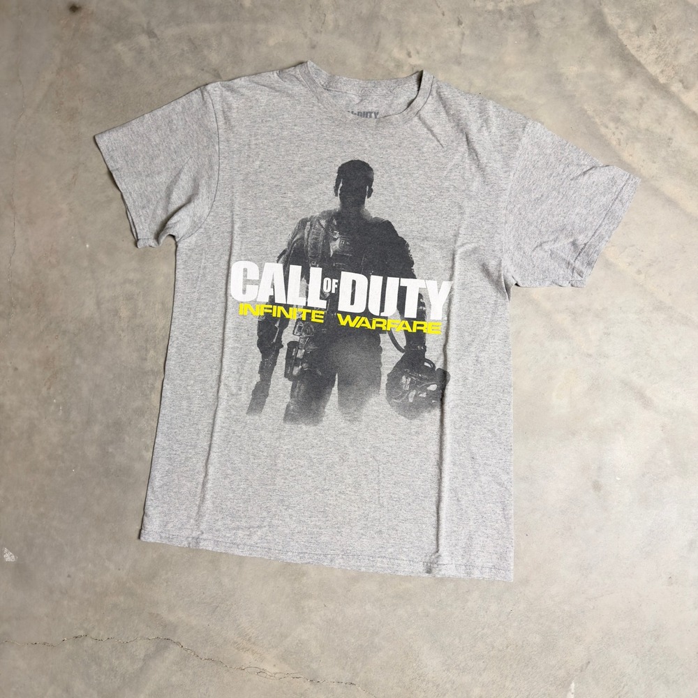 Call of Duty Infinite Warfare T-Shirt Mens Medium Gray Gamer Graphic Tee